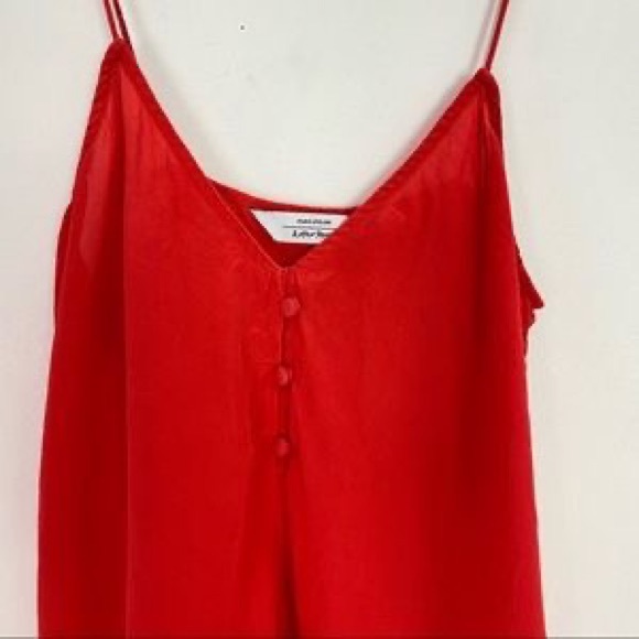 & other stories Silk Camisole Top in Red - Picture 5 of 12